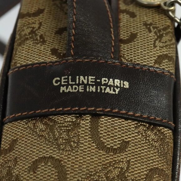 CELINE C Sulky Shoulder Bag Canvas Beige Auth BA757 - Picture 9 of 16